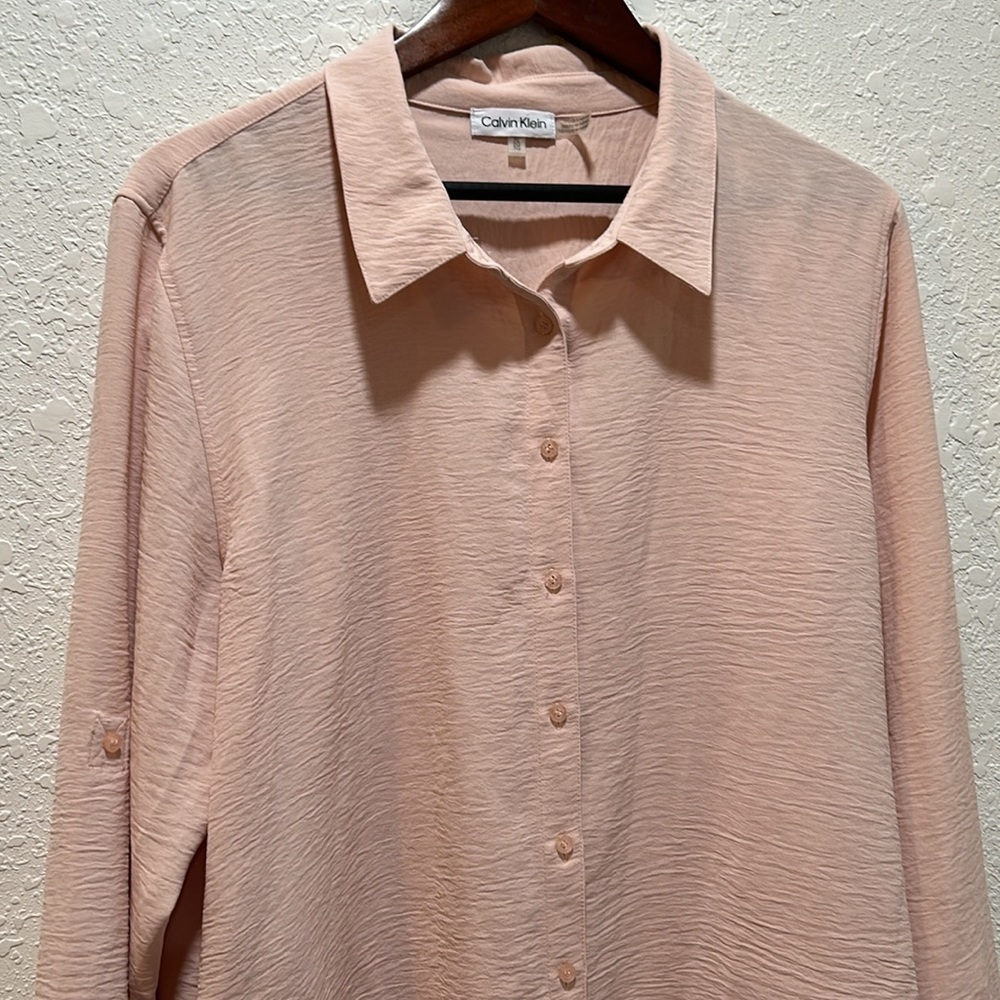 Calvin Klein women’s long sleeve blouse size XL GUC - Picture 4 of 7